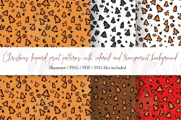 Christmas Leopard Print Digital Paper Guide