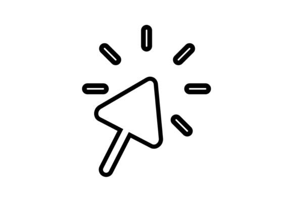 Cursor Click Outline Vector Svg: The Essential Minimalist Icon for Modern Digital Design