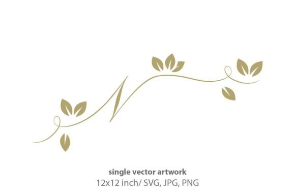 Elevating Brand Identity with Gold Leaf, Autumn Script Letter N: A Guide for Modern Creators