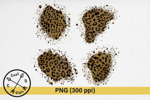 Evaluating Bronze Glitter Leopard Print Patches for Digital Design