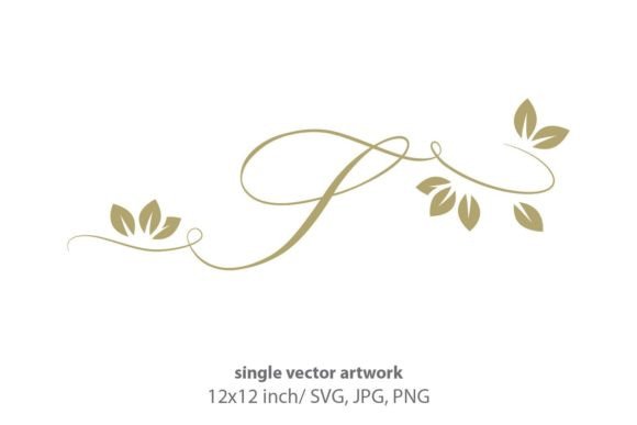 Gold Leaf, Autumn Script Letter S: Elevating Design with Timeless Elegance
