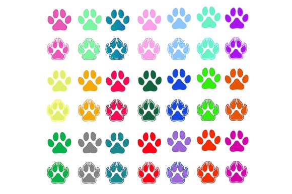 Playful Dog Paw SVG & Printable Stickers
