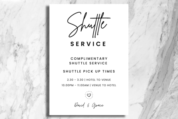Streamlining Wedding Logistics: The Strategic Value of a Minimalist Wedding Shuttle Service Sign