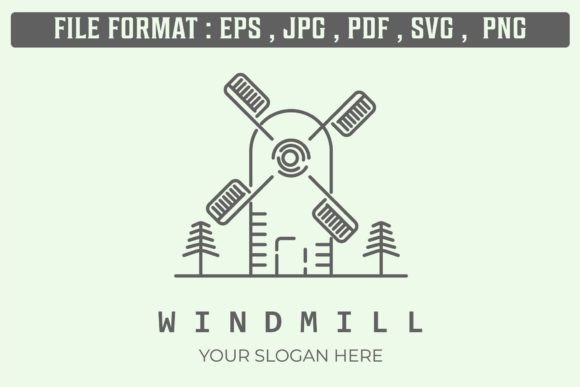 Windmill Chair Line Art Logo: A Minimalist Design Masterpiece